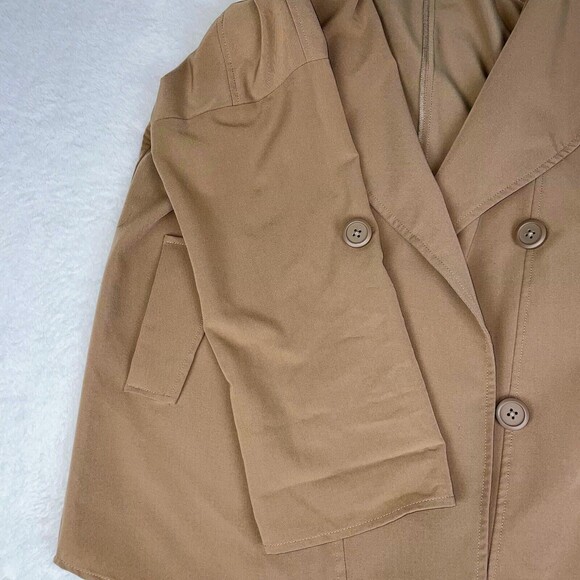 BB Dakota Lightweight Trench Coat Style Utility Jacket Camel Tan Women's Medium - Picture 4 of 13